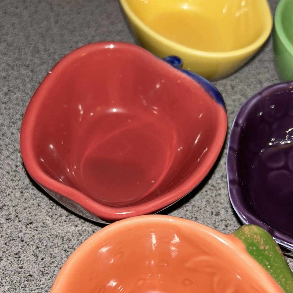 English set of 5 fruit ceramic pinch bowls - Picture 7 of 12